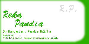 reka pandia business card